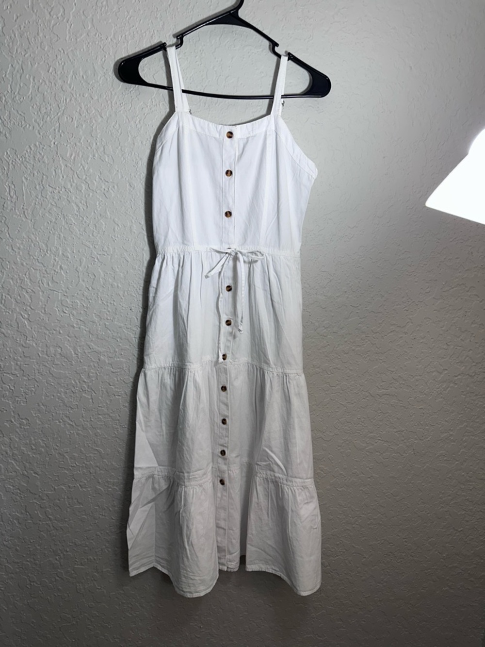 White Smocked Tiered Sundress - Women